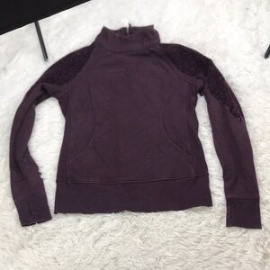 Lululemon Floral Flock Pullover Black Cherry